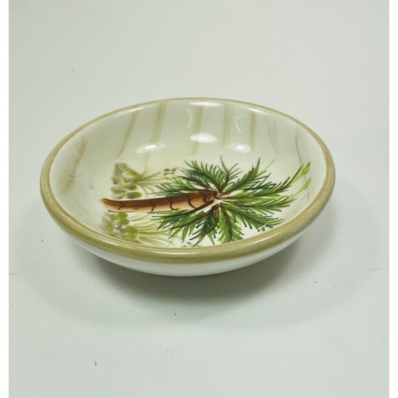 Florida Markets Place glazed Ceramic Trinket Tray 4 inches in diameter - Picture 3 of 3